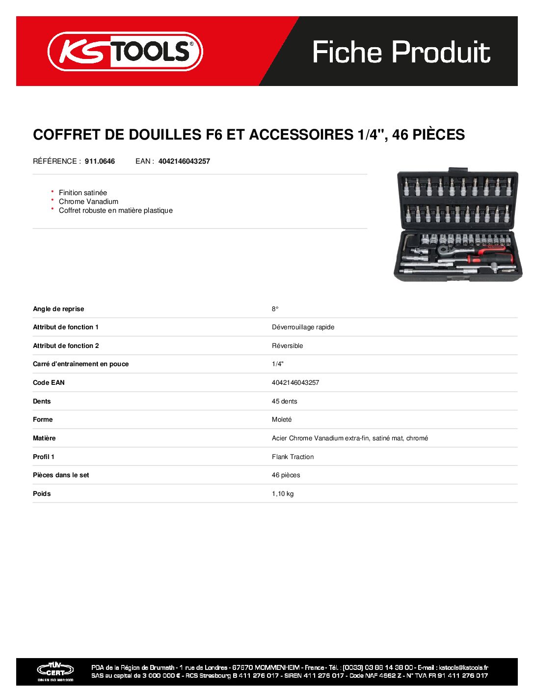 9110646 coffret De Douilles F6 Et Accessoires 14 | Hydrauhavre