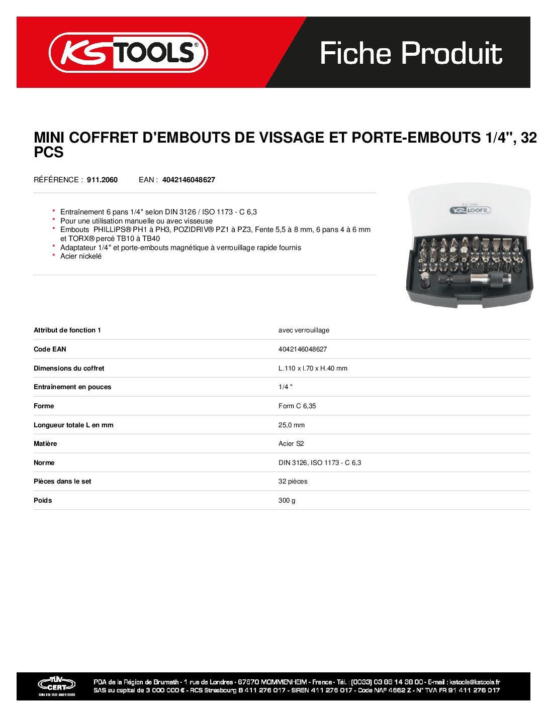 9112060 mini Coffret Dembouts De Vissage Et Porte embouts 14 | Hydrauhavre