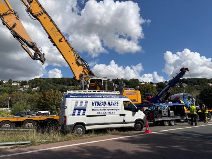 Dépannage hydraulique sur autoroute : intervention ADRAHHydrauHavre