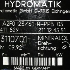 HH52 – POMPE A PISTONS AXIAUX A2F02361R-PPB05 2 1 ÉLÉMENT FILTRANT – SH93033HydrauHavre