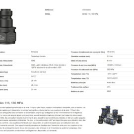 Black CEJN hydraulic quick-connect coupling (Series 116, 150 MPa) with female threaded end, shown in side view.