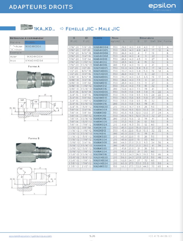 capture décran 20260528 102043 adaptateur Droit Mjic 34x Fjic 1116 Forme B Inox 316 Ti Pn350 X1ka08kd12 | Hydrauhavre
